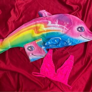 ZARA LARSSON MIDNIGHT SUN TOUR CONCERT RAINBOW LISA FRANK OUTFIT BUNDLE SZ S